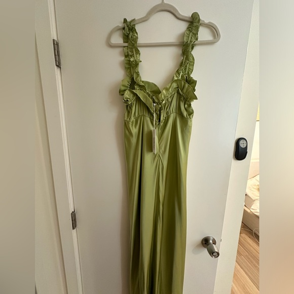 Reformation Erdem Green Silk Dress - Picture 4 of 7